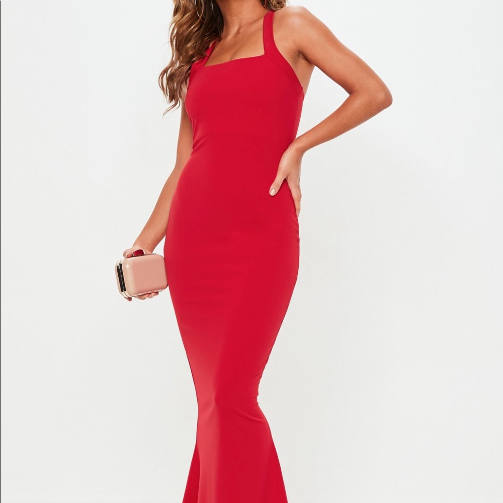 red gown